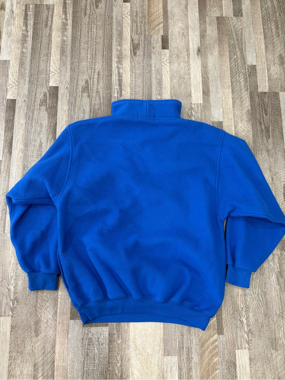 Vintage 90s Rugged Terrain Fleece Pullover Quarter Zip Blue Red L - Picture 5 of 8